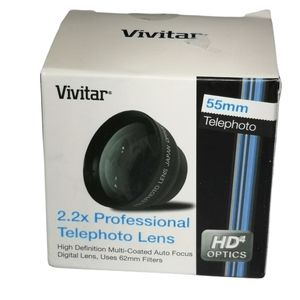 Vivitar 55mm 2.2x Professional Telephoto Lens HD Optics Auto Focus  NEW